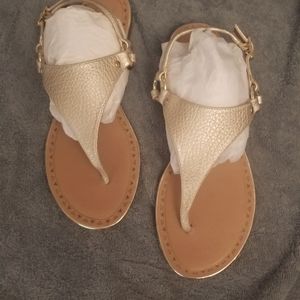 Sam & Libby gold leather sandals, size 9.5